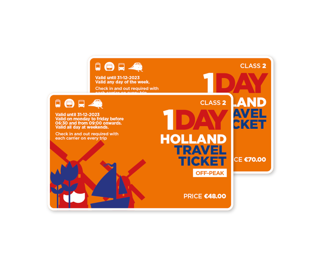 holland travel ticket 2 days